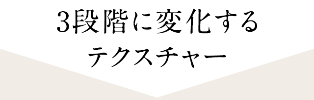 3段階に変化するハックティックのテクスチャー