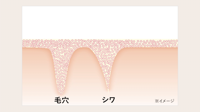肌表面だけがさらさらとしたパウダーに変化