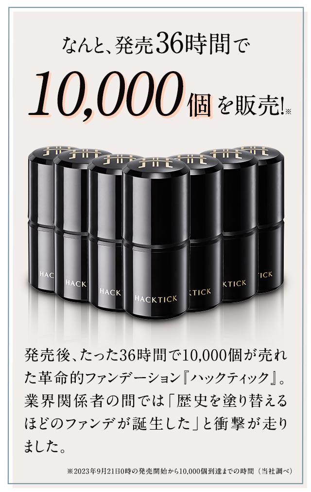 発売開始36時間で10,000個売れたハックティック